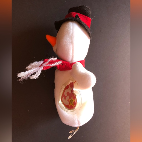 RARE TY Beanie Baby “Snowball” the Snowman with TAG ERRORS and PVC PELLETS - Picture 3 of 10